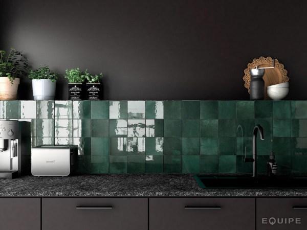 equipe artisan moss green 13,2x13,2 cm kitchen